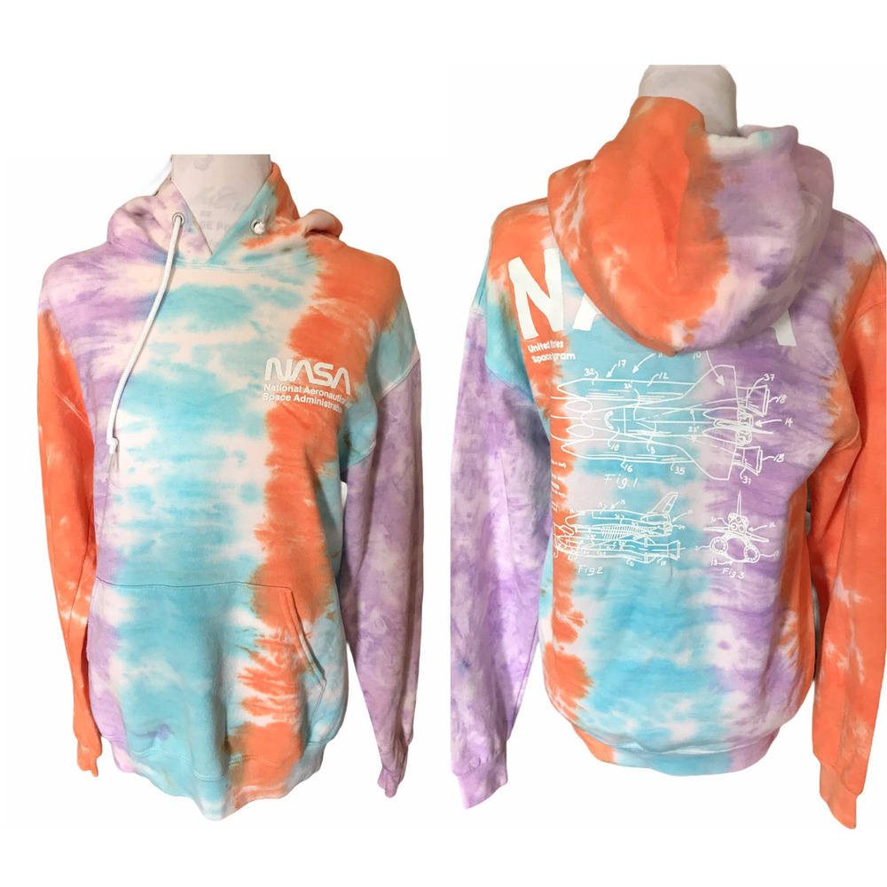 Bowery Supply Co Nasa Tye Dye Hoodie With Kangooro Packets Size S